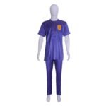 Native Short Sleeve Shirt and Trousers - Blue/Gold