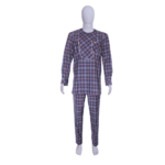 Native Kaftan Long Sleeve Shirt and Trousers - Blue/White