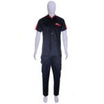 Native Kaftan Short Sleeve Shirt and Trousers - Black/Red