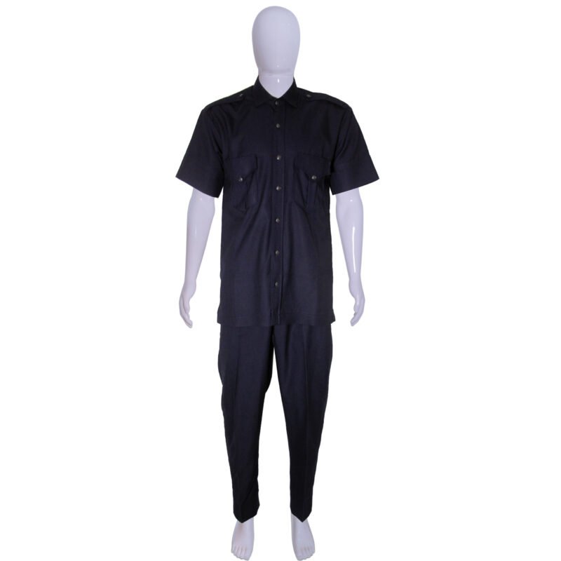 Native Kaftan Short Sleeve Shirt and Trousers - Black