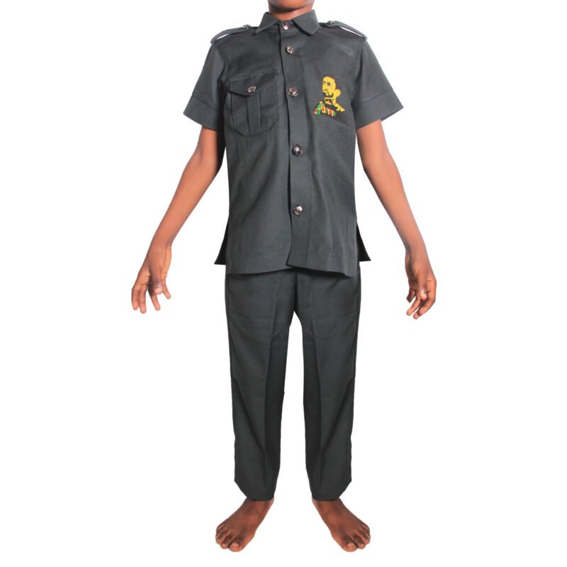 Native Kaftan Short Sleeve Shirt and Trousers - Black