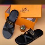 Shoe Garden - Slippers - Black Hermes