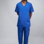 Short Sleeves Work Wear; light grey/Black with orange reflector