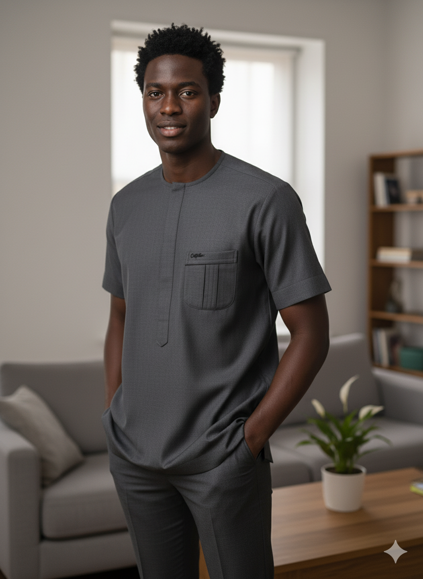 Creativeline Prestige, Native Short Sleeve Shirt & Trouser Set - Image 2