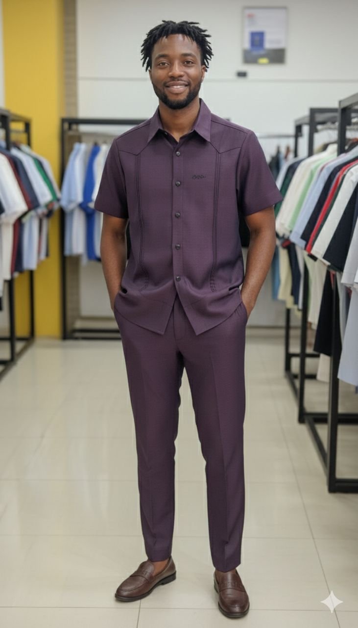 Creativeline Native Short Sleeve Shirt & Trouser Set - Image 2