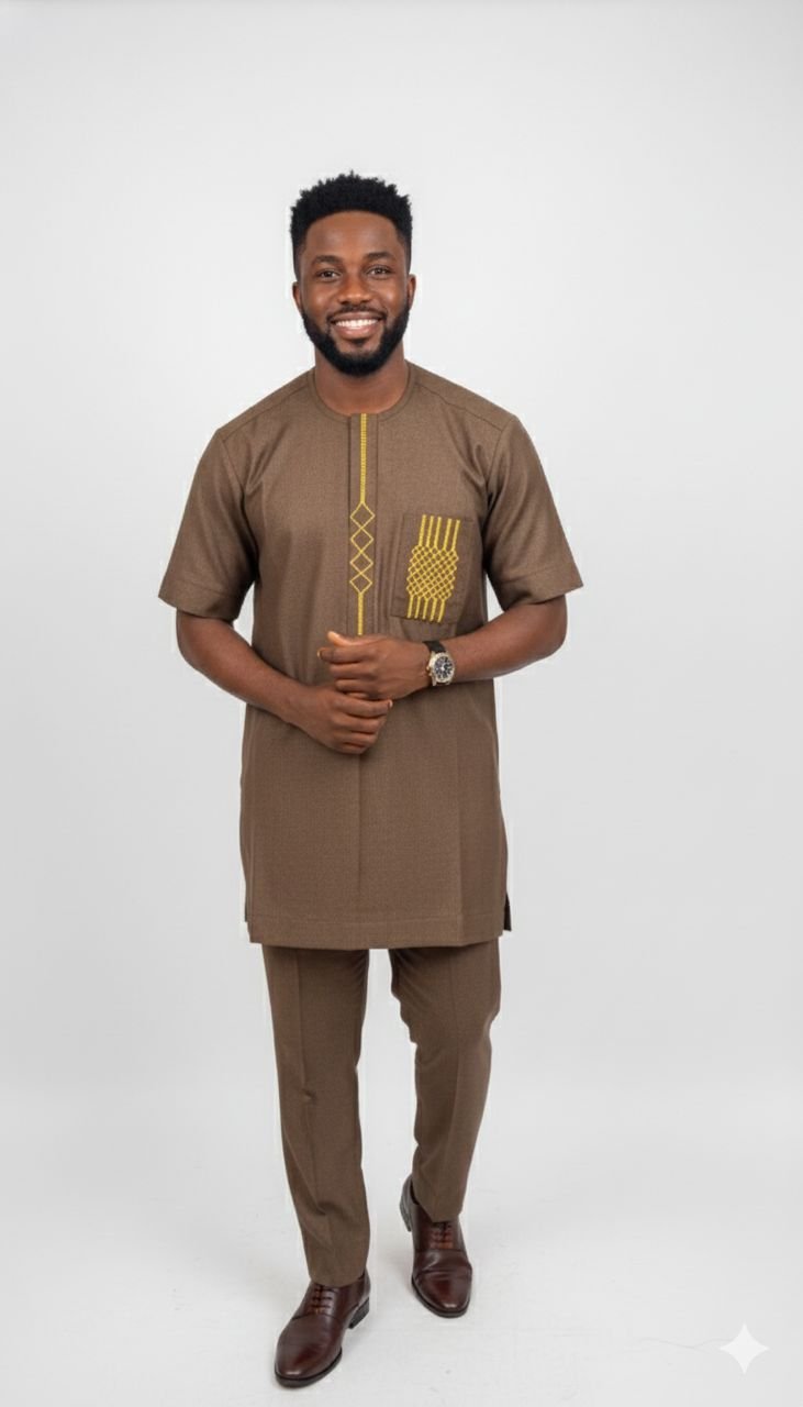 Creativeline Native Short Sleeve Shirt & Trouser Set