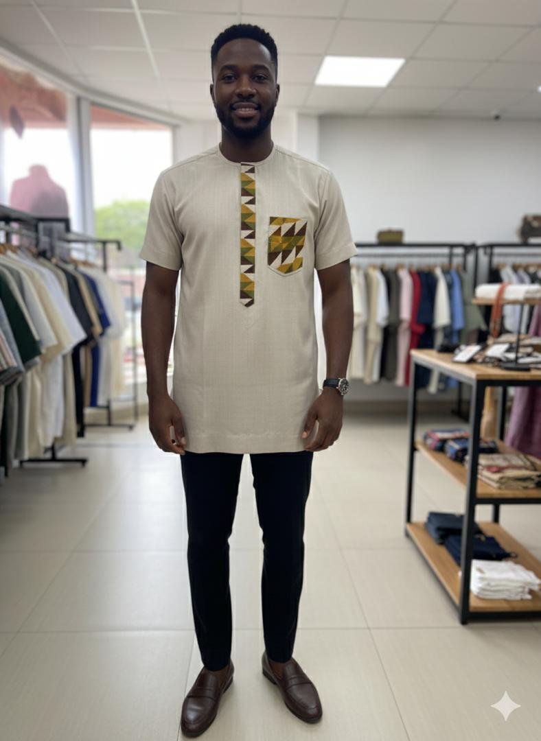 CreativelineNative Short Sleeve linenShirt