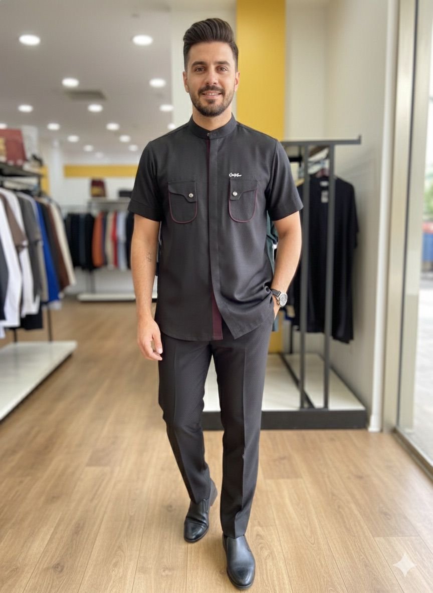 Creativeline , Native Short Sleeve Shirt & Trouser Set