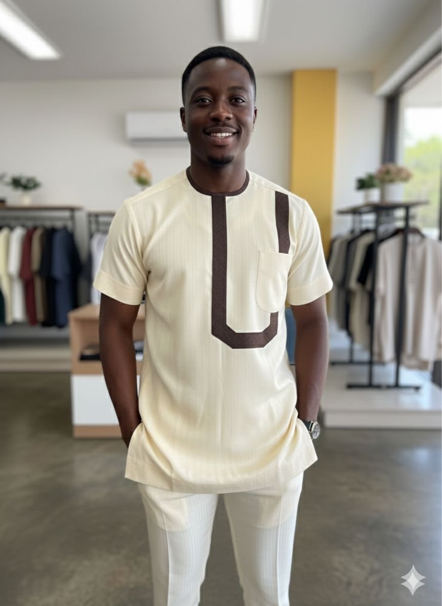 Creativeline , Native Short Sleeve Shirt & Trouser Set