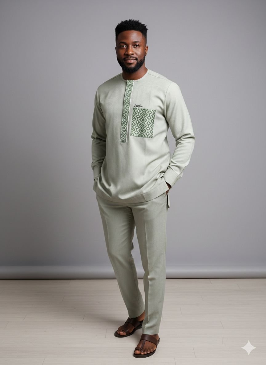 Creativeline Native long Sleeve Shirt & Trouser Set - Image 2